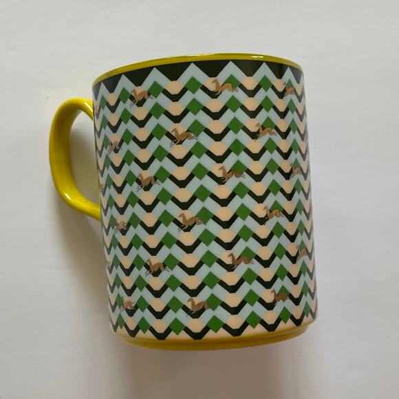 Anthropologie Parker Stoneware Monogram Mug “J” - 14.8 oz‎ - Micro Geo NWOB - Picture 4 of 6